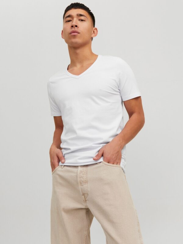 Jack & Jones JJEBASIC V-NECK TEE SS NOOS White