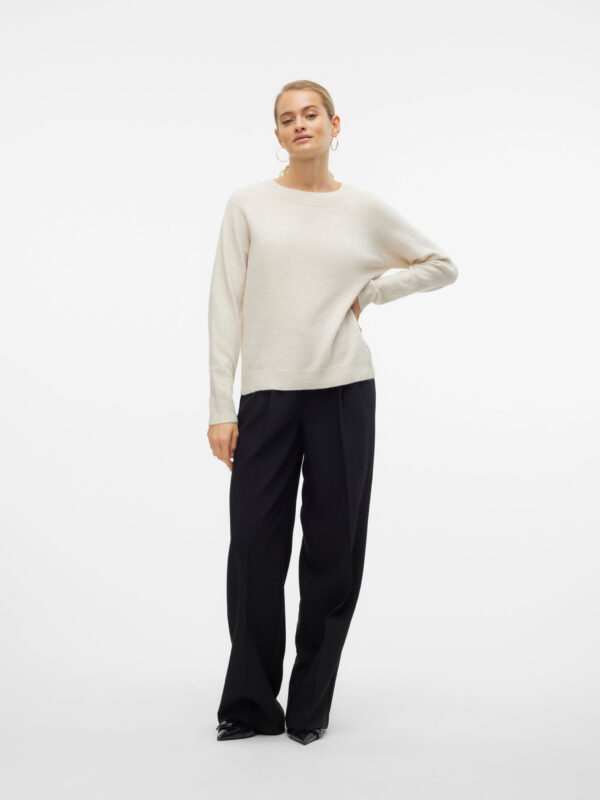 Vero Moda VMDOFFY LS O-NECK BLOUSE GA NOOS Birch MELANGE