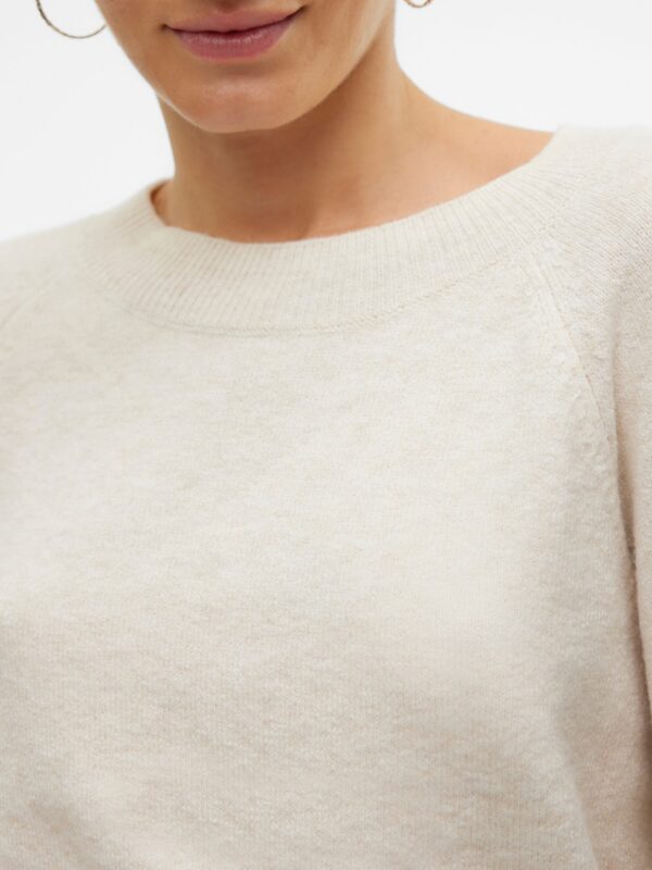Vero Moda VMDOFFY LS O-NECK BLOUSE GA NOOS Birch MELANGE