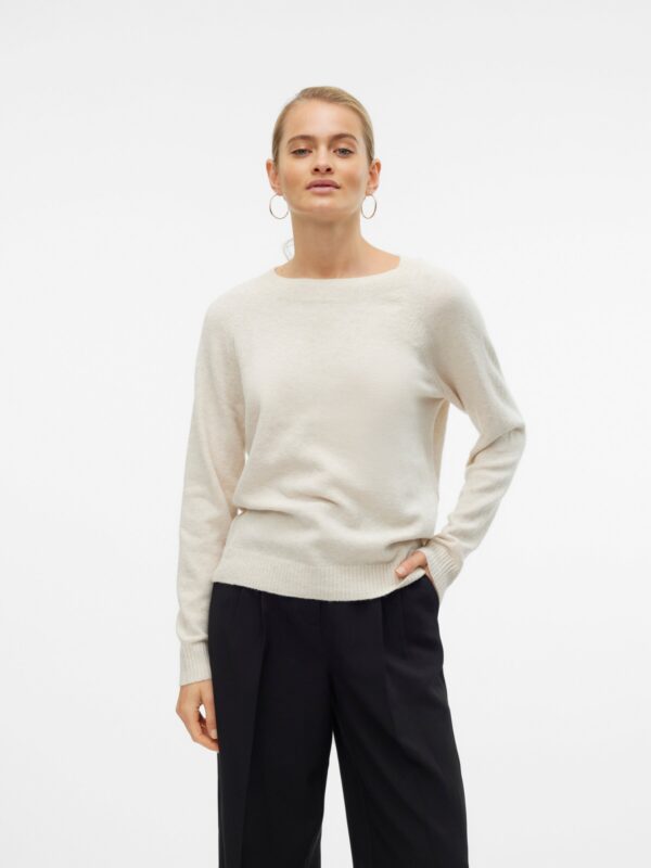 Vero Moda VMDOFFY LS O-NECK BLOUSE GA NOOS Birch MELANGE