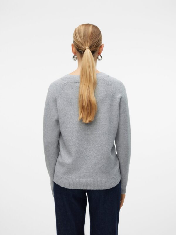 Vero Moda VMDOFFY LS O-NECK BLOUSE GA NOOS Light Grey Melange