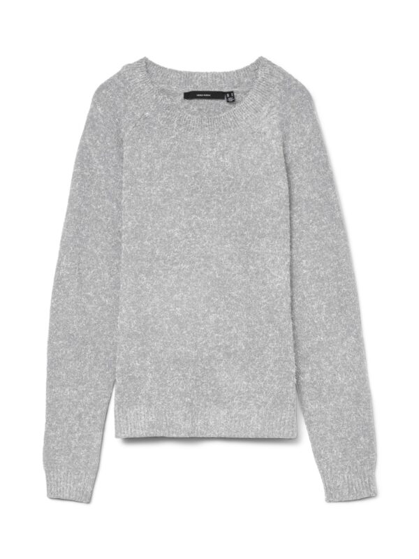 Vero Moda VMDOFFY LS O-NECK BLOUSE GA NOOS Light Grey Melange