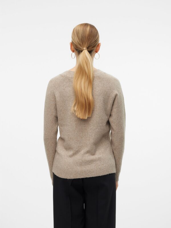 Vero Moda VMDOFFY LS O-NECK BLOUSE GA NOOS Sepia Tint MELANGE