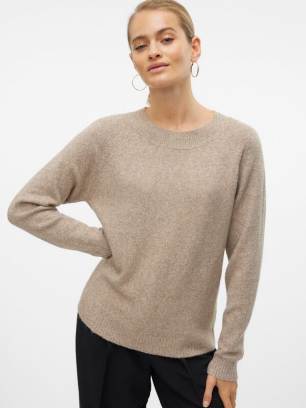 Vero Moda VMDOFFY LS O-NECK BLOUSE GA NOOS Sepia Tint MELANGE