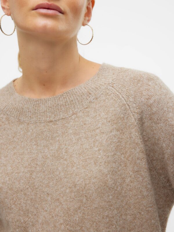 Vero Moda VMDOFFY LS O-NECK BLOUSE GA NOOS Sepia Tint MELANGE