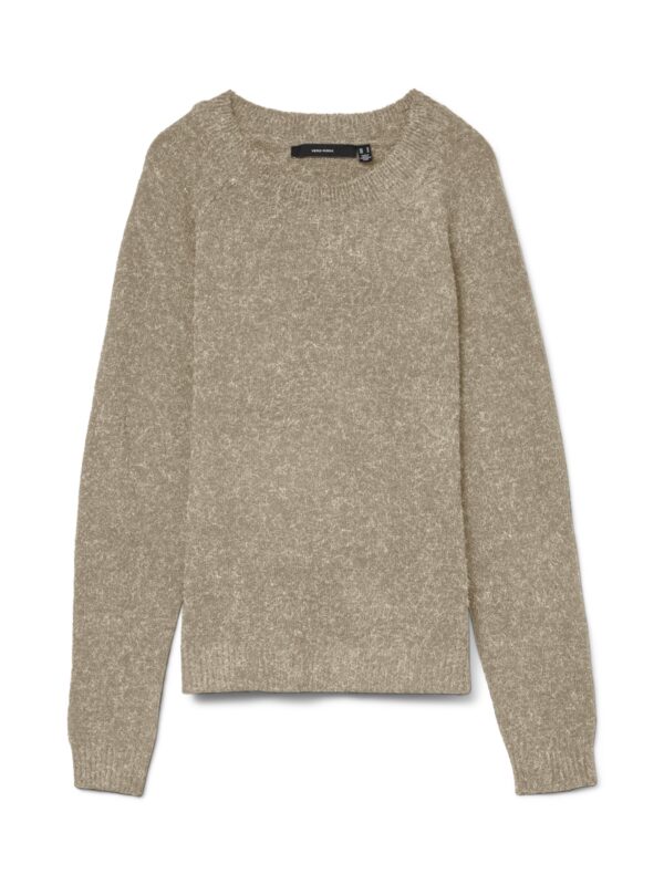 Vero Moda VMDOFFY LS O-NECK BLOUSE GA NOOS Sepia Tint MELANGE