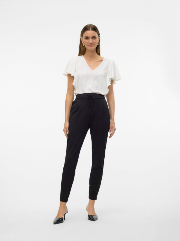 Vero Moda VMEVA MW LOOSE STRING PANT NOOS Black