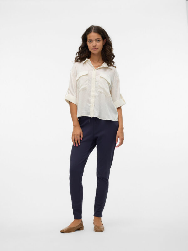 Vero Moda VMEVA MW LOOSE STRING PANT NOOS Night Sky