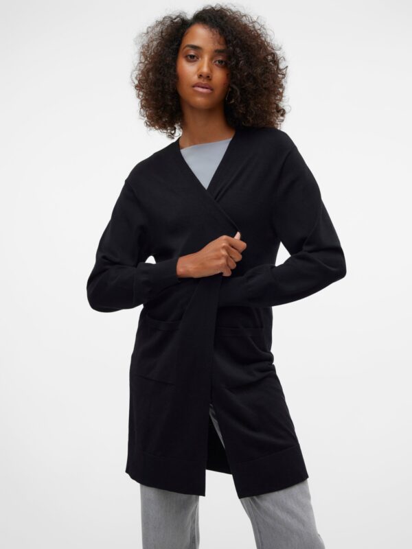 Vero Moda VMSILJE LS OPEN CARDIGAN GA NOOS Black