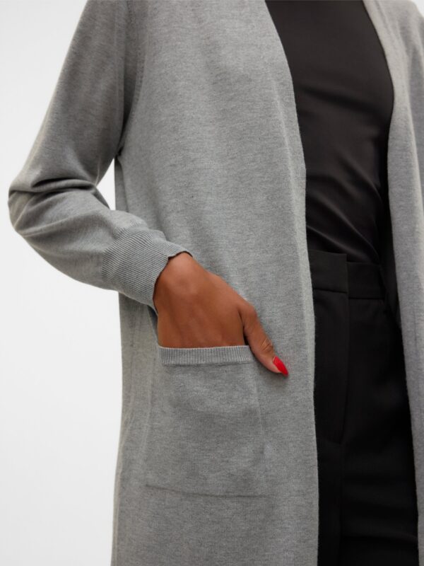 Vero Moda VMSILJE LS OPEN CARDIGAN GA NOOS Medium Grey Melange