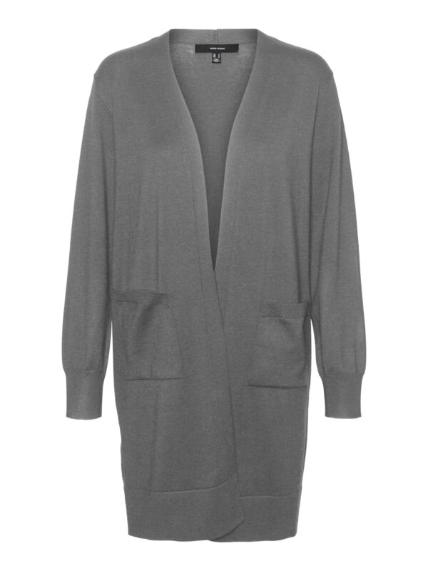 Vero Moda VMSILJE LS OPEN CARDIGAN GA NOOS Medium Grey Melange