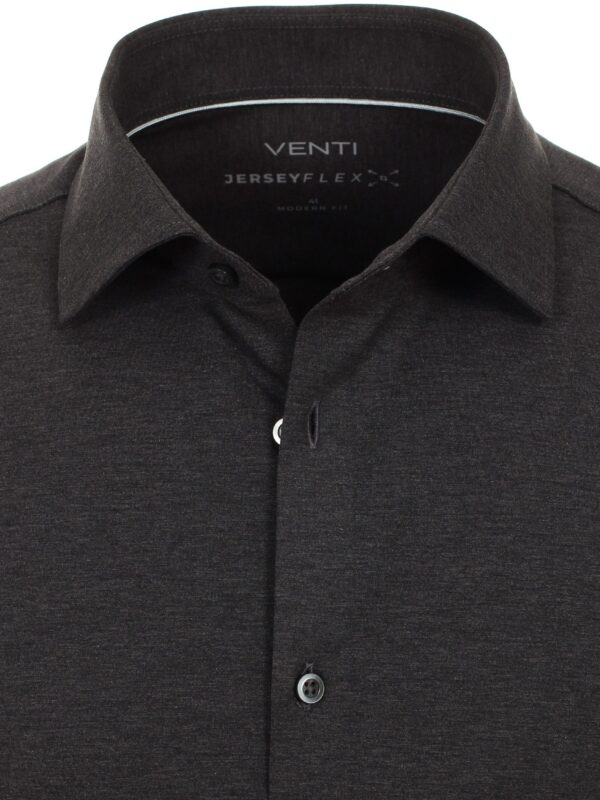VENTI Jersey Flex Skjorte Anthracite