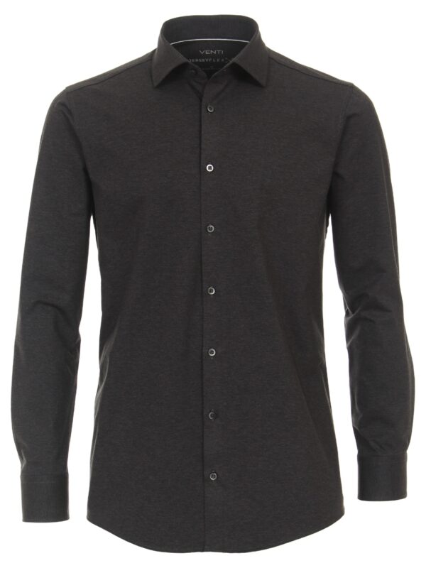 VENTI Jersey Flex Skjorte Anthracite