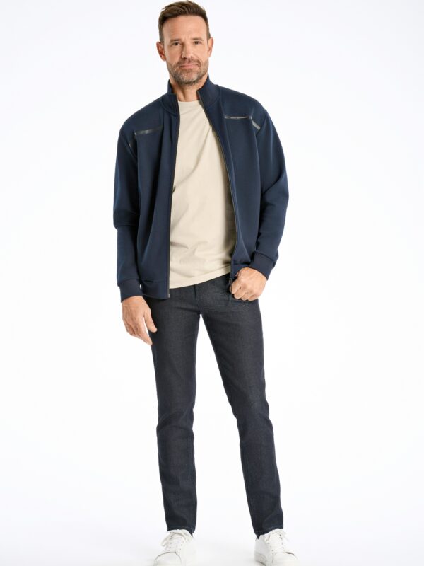 Bison Soft Superflex Sweat Cardigan 80-701020A Navy