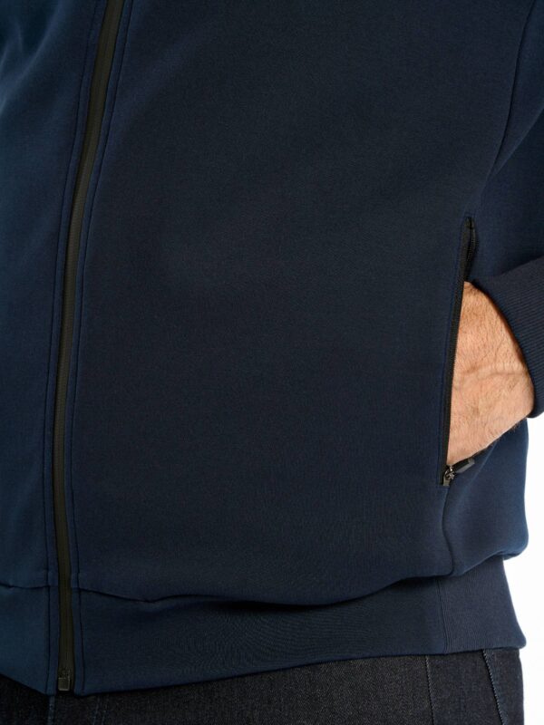 Bison Soft Superflex Sweat Cardigan 80-701020A Navy