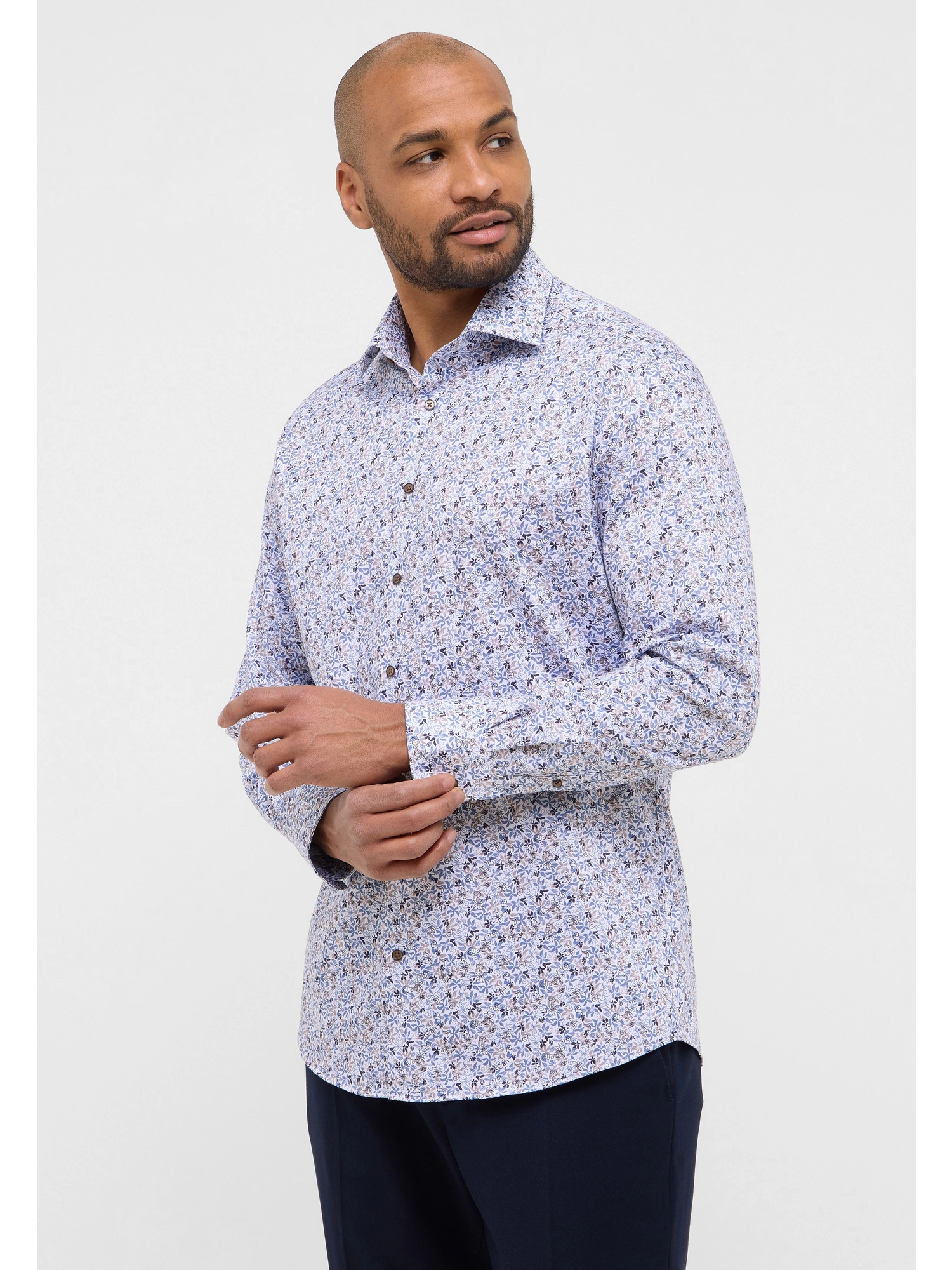 Eterna Modern fit Skjorte 4221/X18K Blue