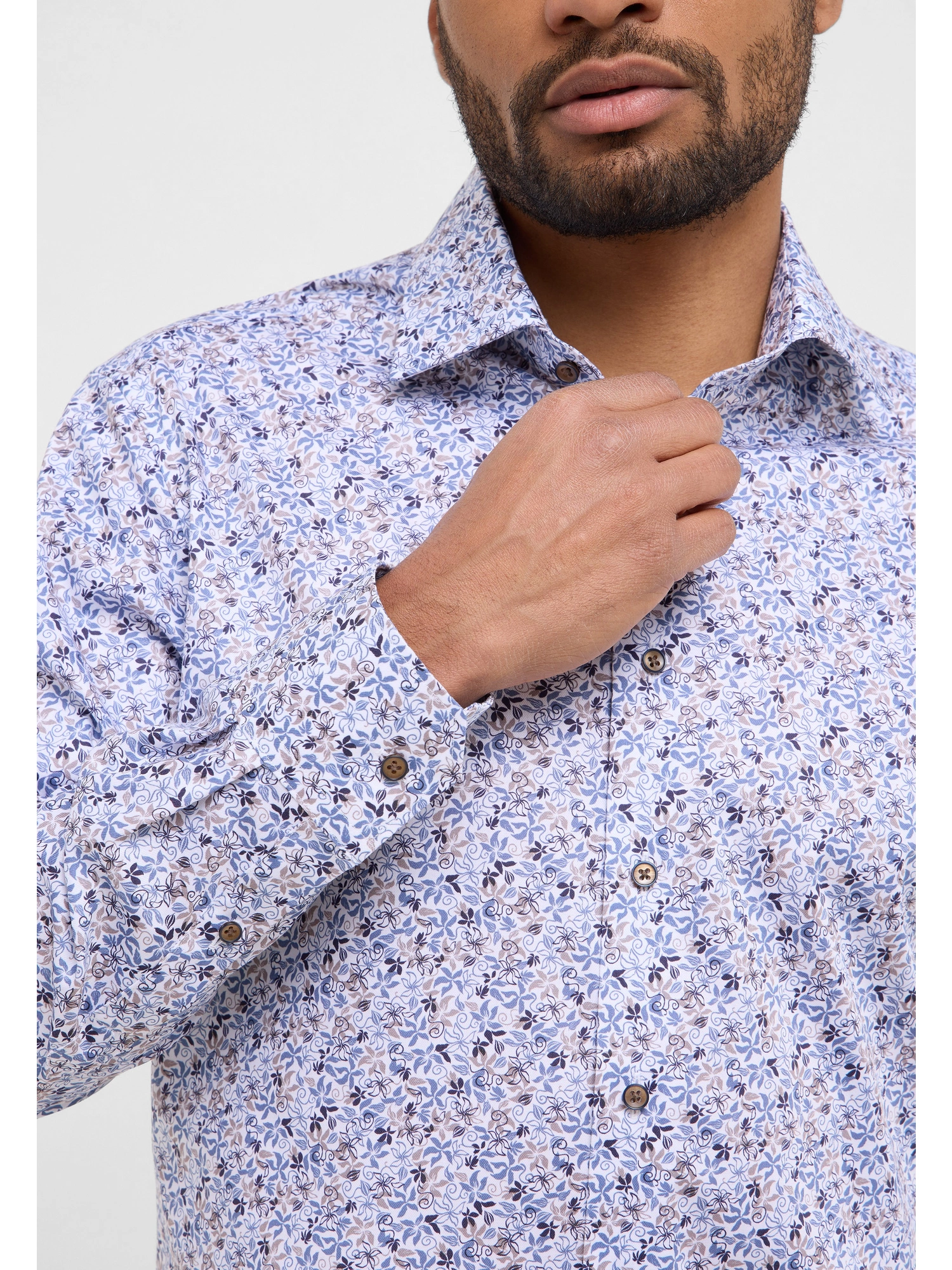 Eterna Modern fit Skjorte 4221/X18K Blue