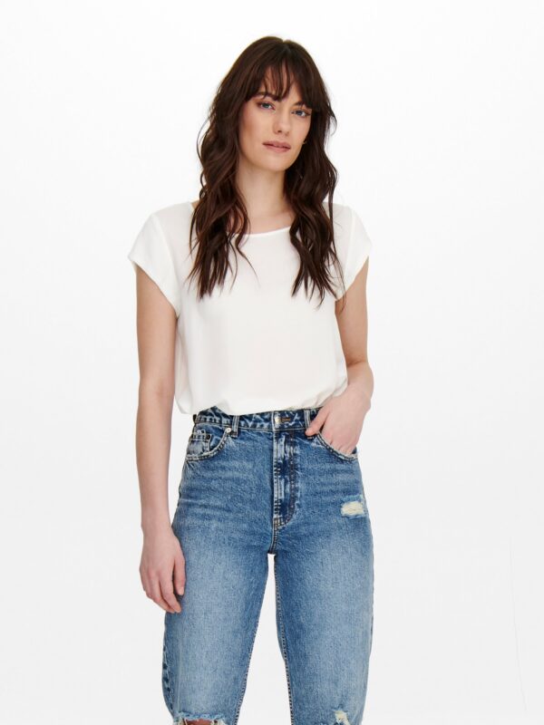 ONLY ONLVIC S/S SOLID TOP NOOS WVN Cloud Dancer