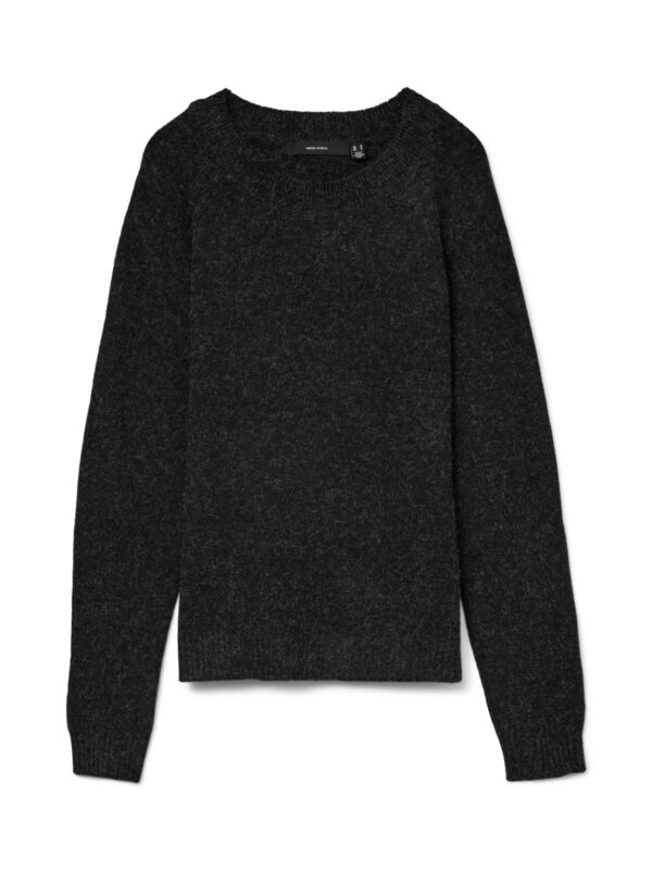 Vero Moda VMDOFFY LS O-NECK BLOUSE GA NOOS Black MELANGE