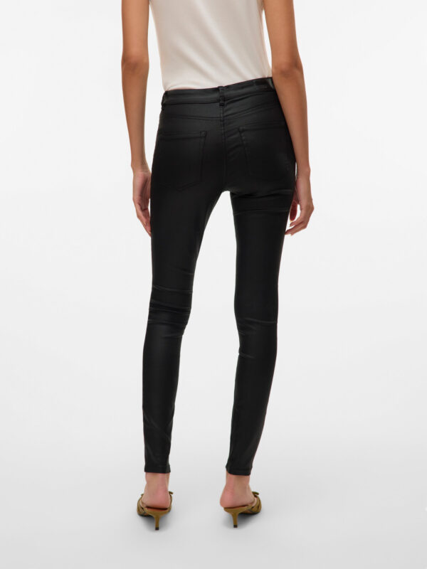 Vero Moda VMFLASH MR SKINNY COATED PANTS NOOS Black