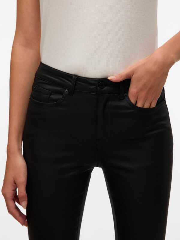 Vero Moda VMFLASH MR SKINNY COATED PANTS NOOS Black