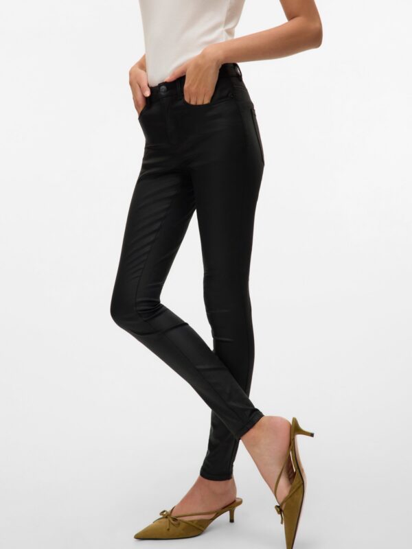 Vero Moda VMFLASH MR SKINNY COATED PANTS NOOS Black