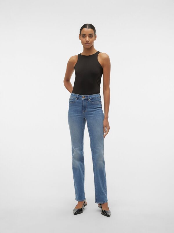 Vero Moda VMFLASH MR STRAIGHT JEANS LI347 GA NOOS Medium Blue Denim