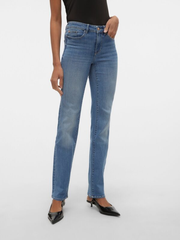 Vero Moda VMFLASH MR STRAIGHT JEANS LI347 GA NOOS Medium Blue Denim