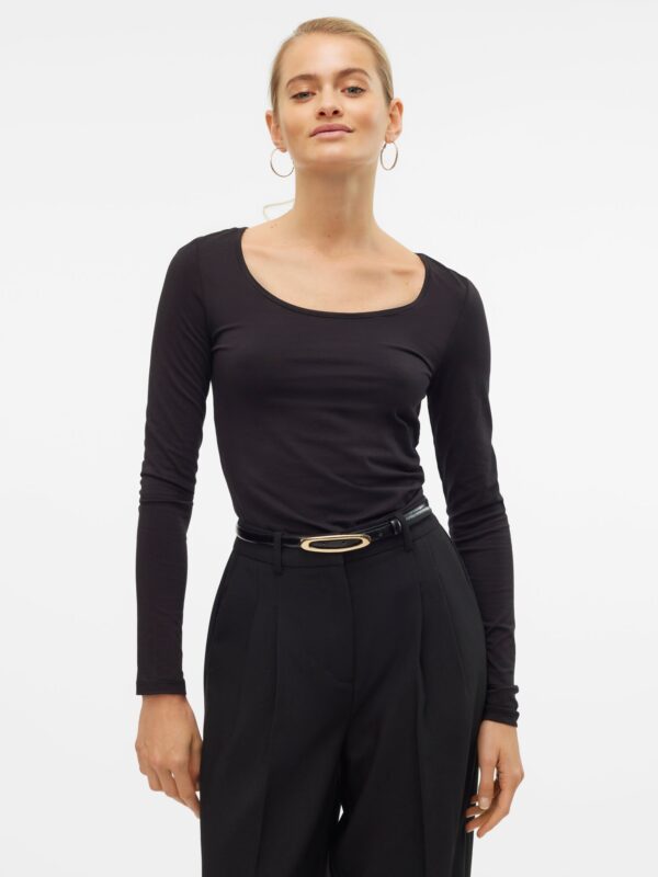 Vero Moda VMMAXI MY LS SOFT UNECK NOOS Black