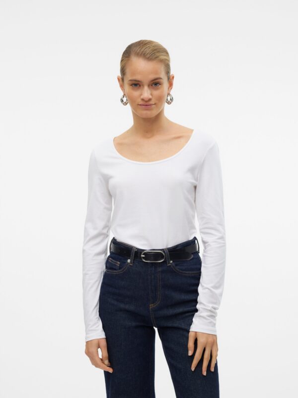 Vero Moda VMMAXI MY LS SOFT UNECK NOOS Bright White