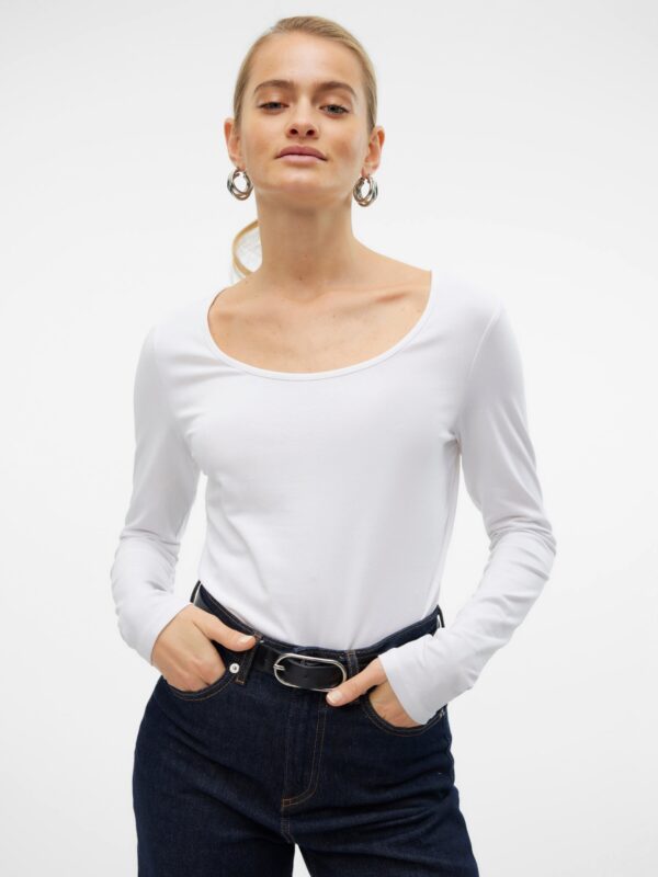 Vero Moda VMMAXI MY LS SOFT UNECK NOOS Bright White