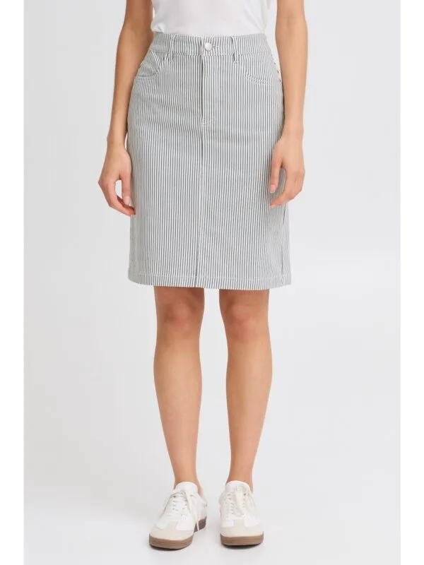 Fransa FRENA SK 2 Nederdel BIRCH W. NAVY BLAZER STRIPE