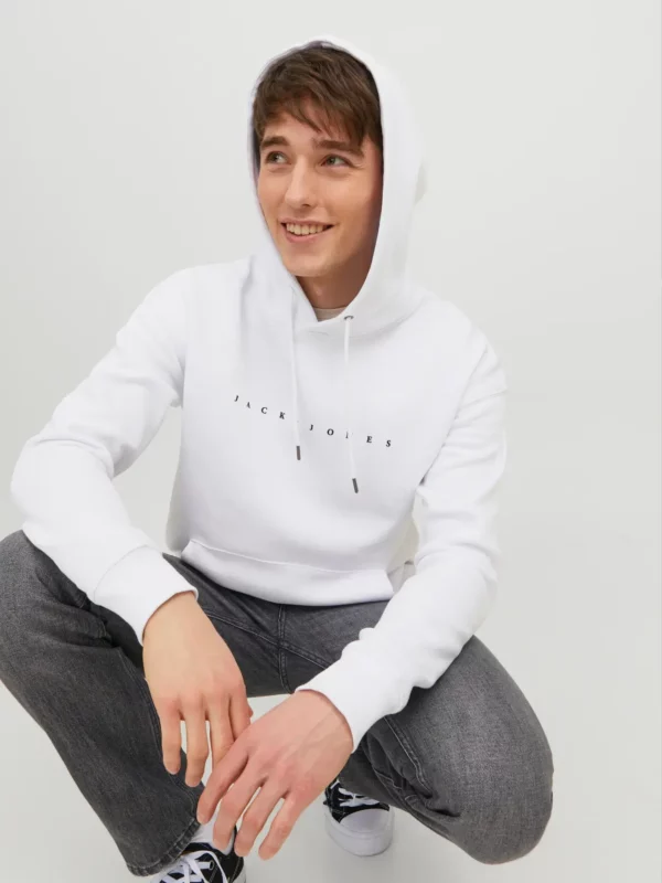 Jack & Jones JJESTAR JJ SWEAT HOOD NOOS Hoodie White