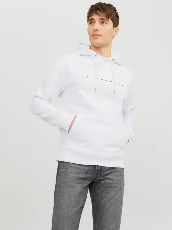 Jack & Jones JJESTAR JJ SWEAT HOOD NOOS Hoodie White