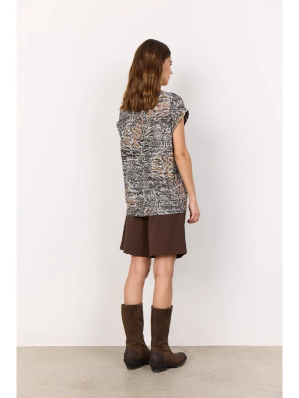 Soyaconcept SC-GALINA 55 T-shirt HOT FUDGE COMBI
