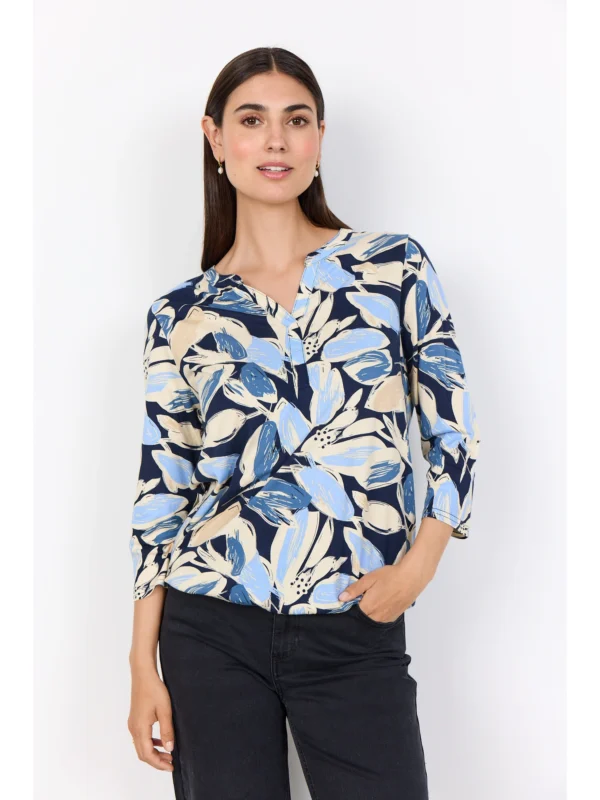 Soyaconcept SC-FELICITY AOP 512 Bluse 27104 HYDRANGEA COMBI