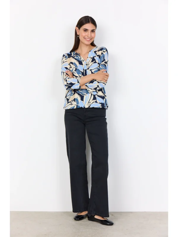 Soyaconcept SC-FELICITY AOP 512 Bluse 27104 HYDRANGEA COMBI