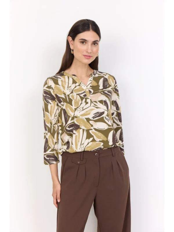 Soyaconcept SC-FELICITY AOP 512 Bluse 27104 MISTY OLIVE COMBI