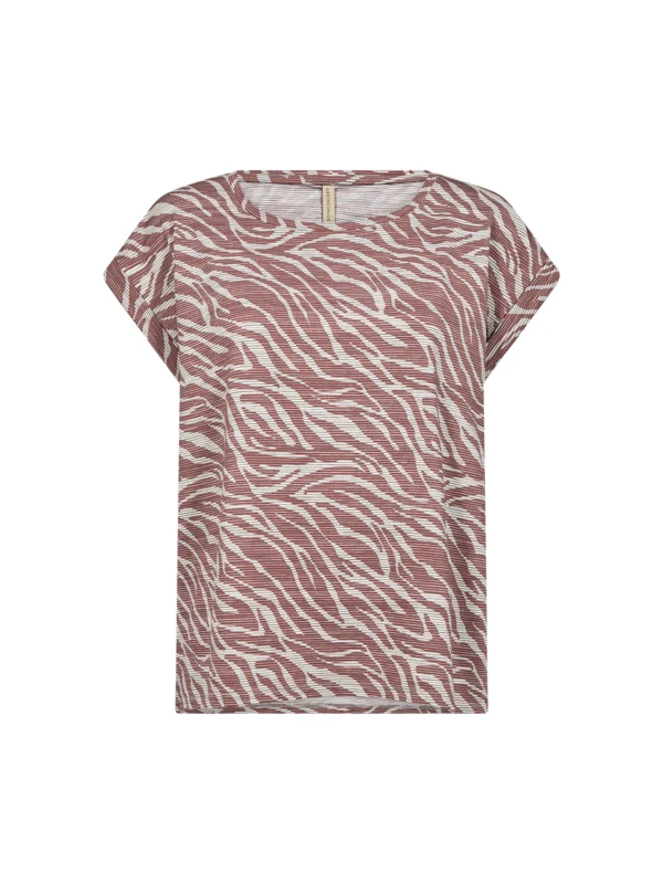 Soyaconcept SC-GALINA 60 T-shirt 27125 MINERAL RED COMBI