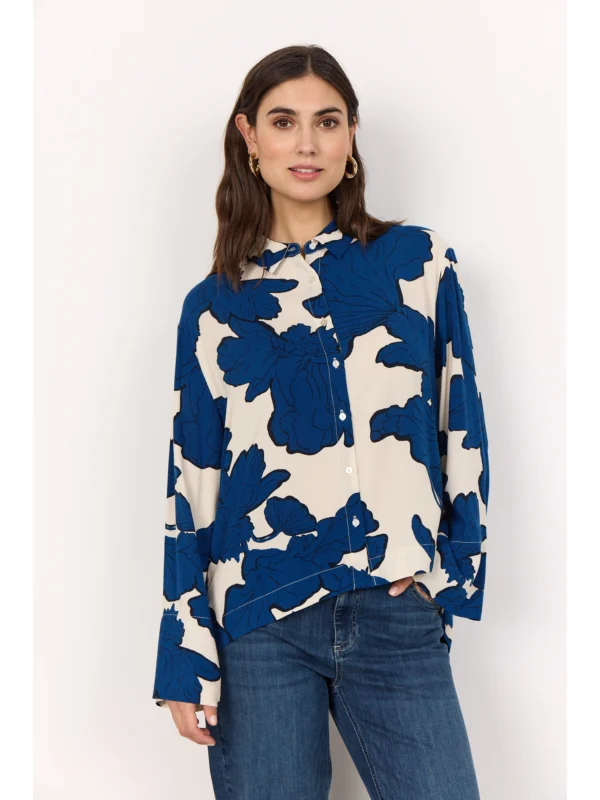 Soyaconcept SC-VIGDIS 2 Skjorte 41418-6832C ESTATE BLUE COMBI