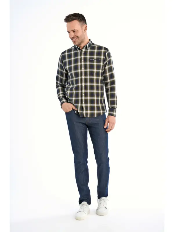 Bison Brushed Skjorte 80-202320 ARMY