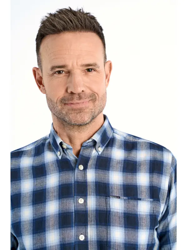 Bison Brushed Skjorte 80-202320 NAVY