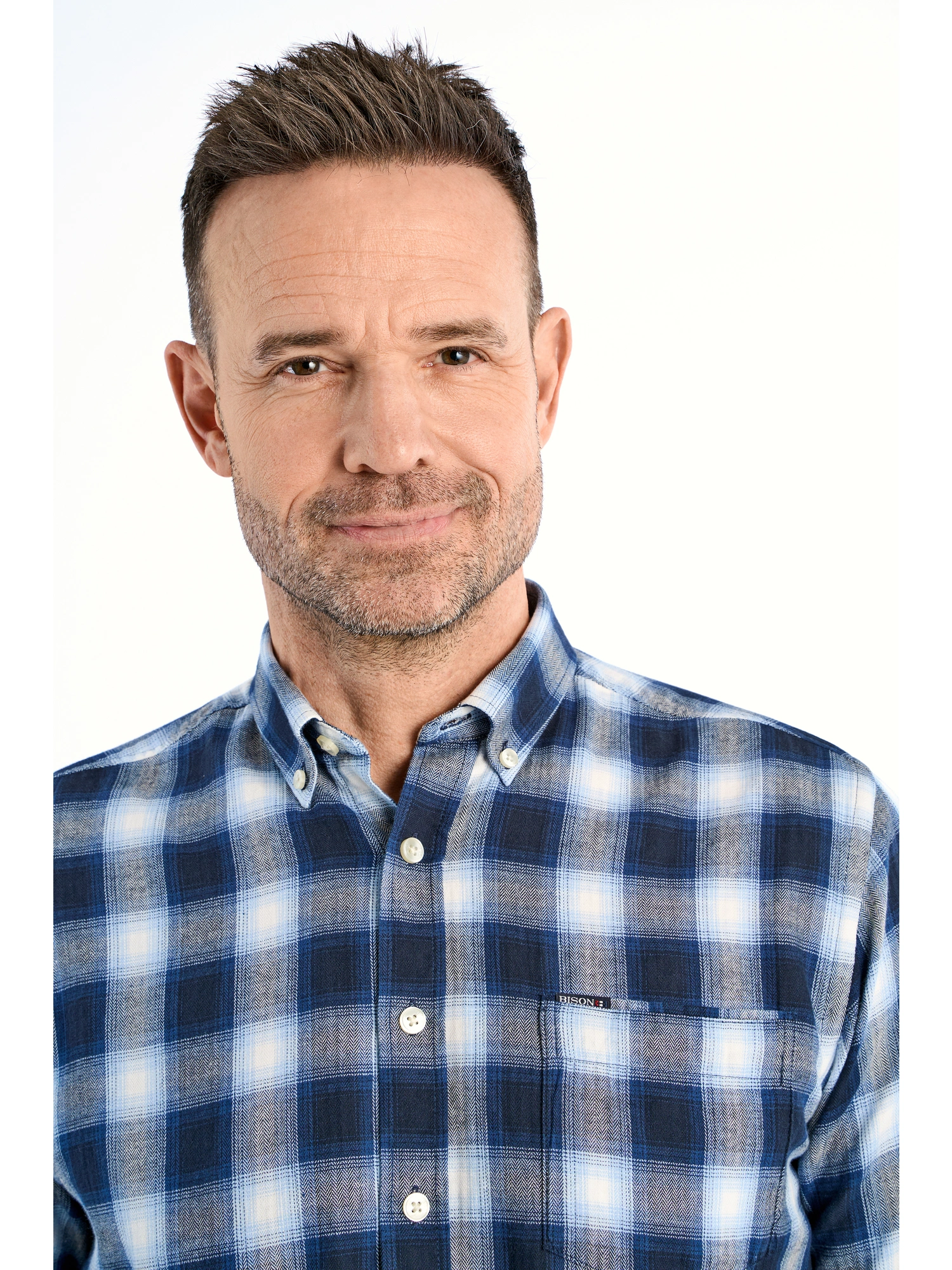 Bison Brushed Skjorte 80-202320 NAVY