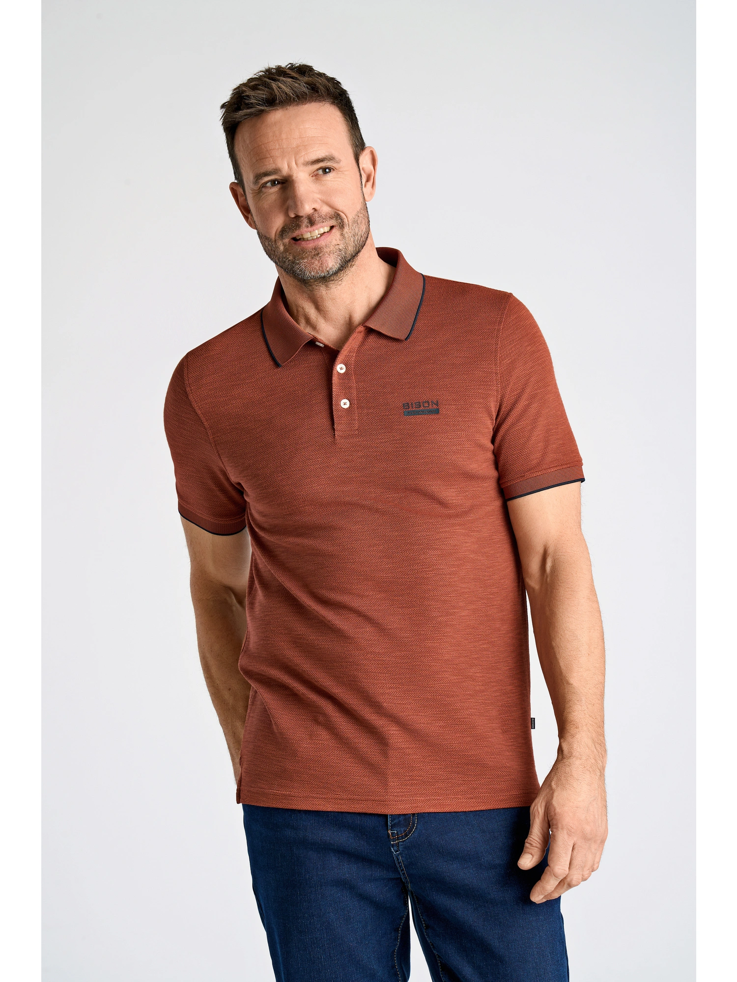 Bison Fast dry Polo Pique 80-431053 PAPRIKA