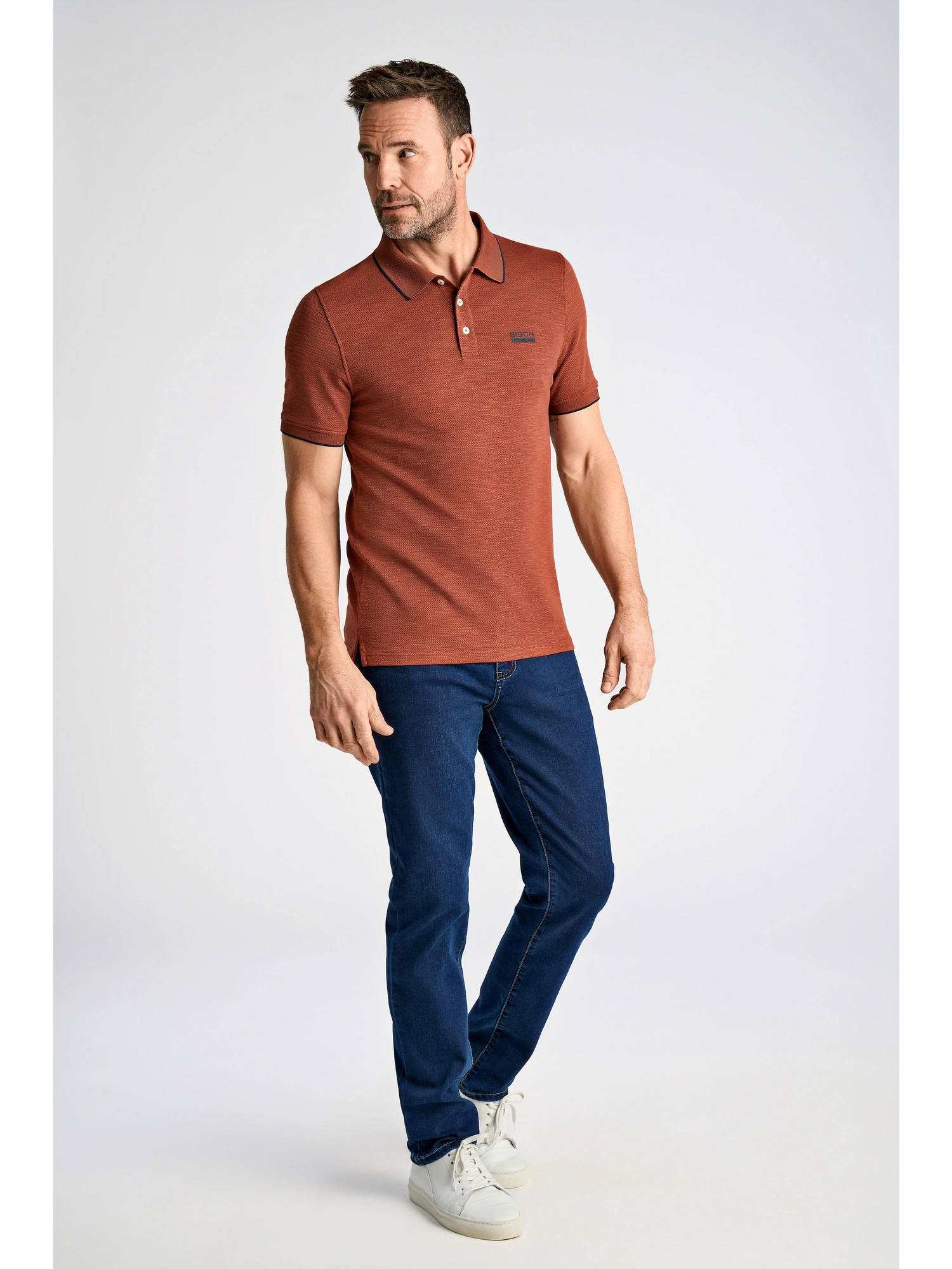 Bison Fast dry Polo Pique 80-431053 PAPRIKA
