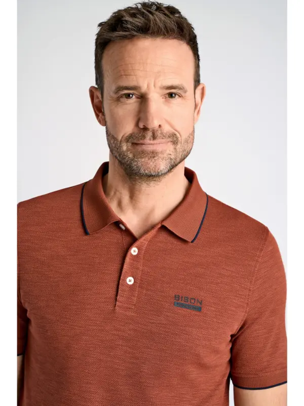 Bison Fast dry Polo Pique 80-431053 PAPRIKA