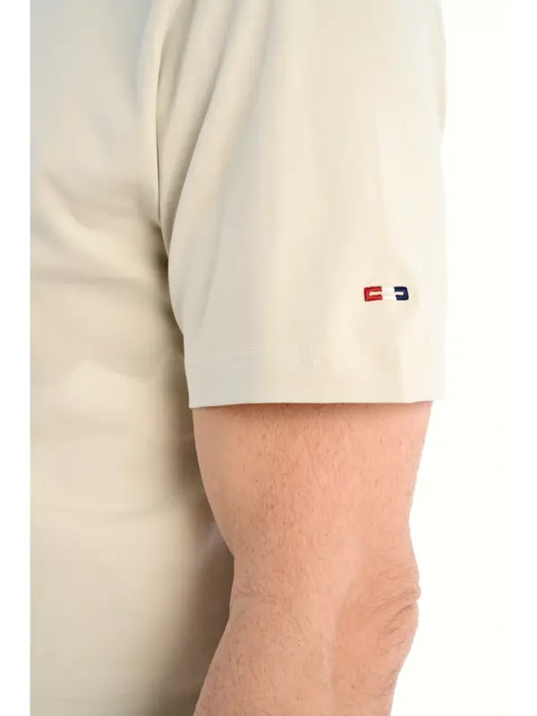 Bison O-neck Tee print 80-400144 LT SAND