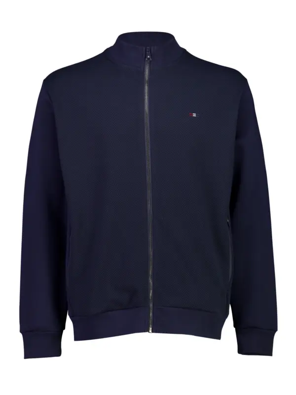 Bison Soft Superflex Sweat Cardigan 80-701024 NAVY