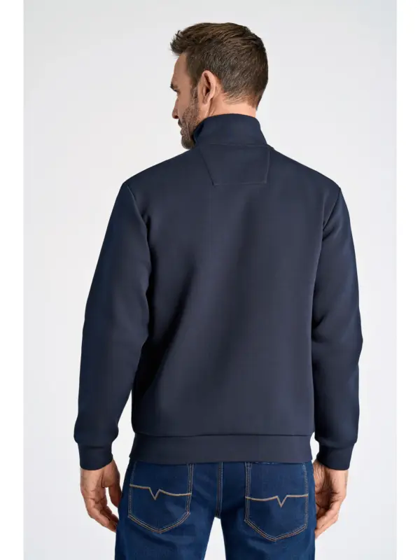Bison Soft Superflex Sweat Cardigan 80-701025 NAVY