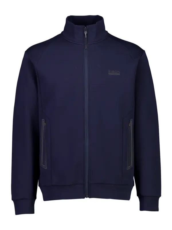 Bison Soft Superflex Sweat Cardigan 80-701025 NAVY